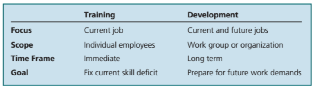 Training and Development